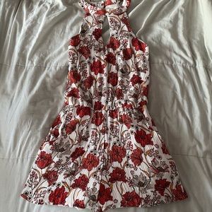 Keyhole Neck Floral Romper